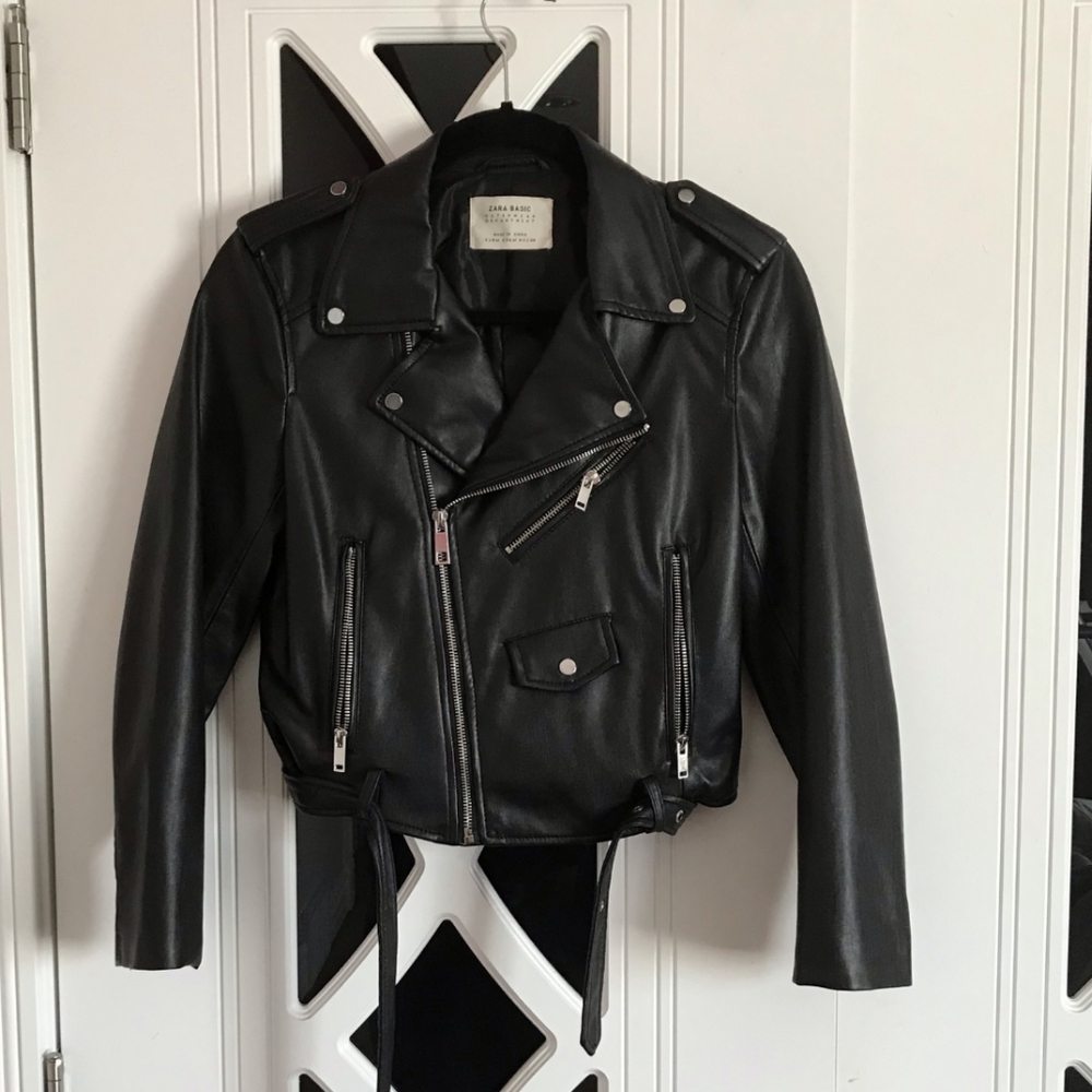 Zara leather effect jacket
